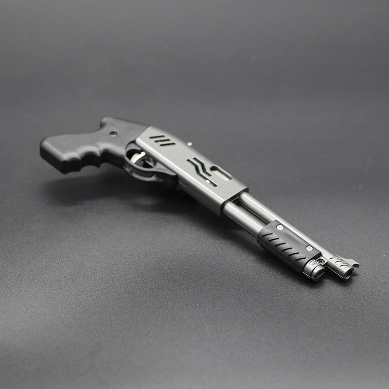 

8 Bursts Rubber Band rifle Gun Shotgun Can Hold The Key Chain Made All Metal Guns Shooting Toy Gifts Boys Outdoor Tools Gifts