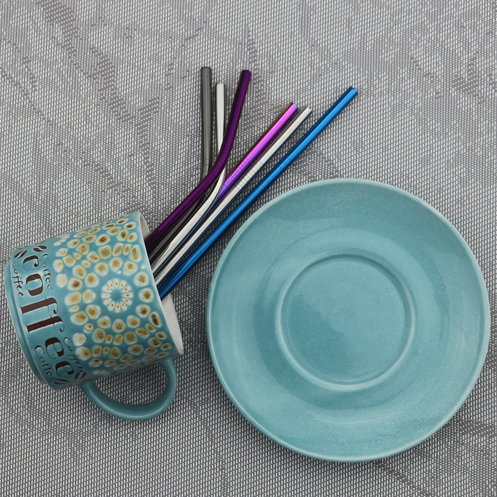 Набор трубочек для напитков многоразовых из нержавеющей стали 304 20/30 унций 5