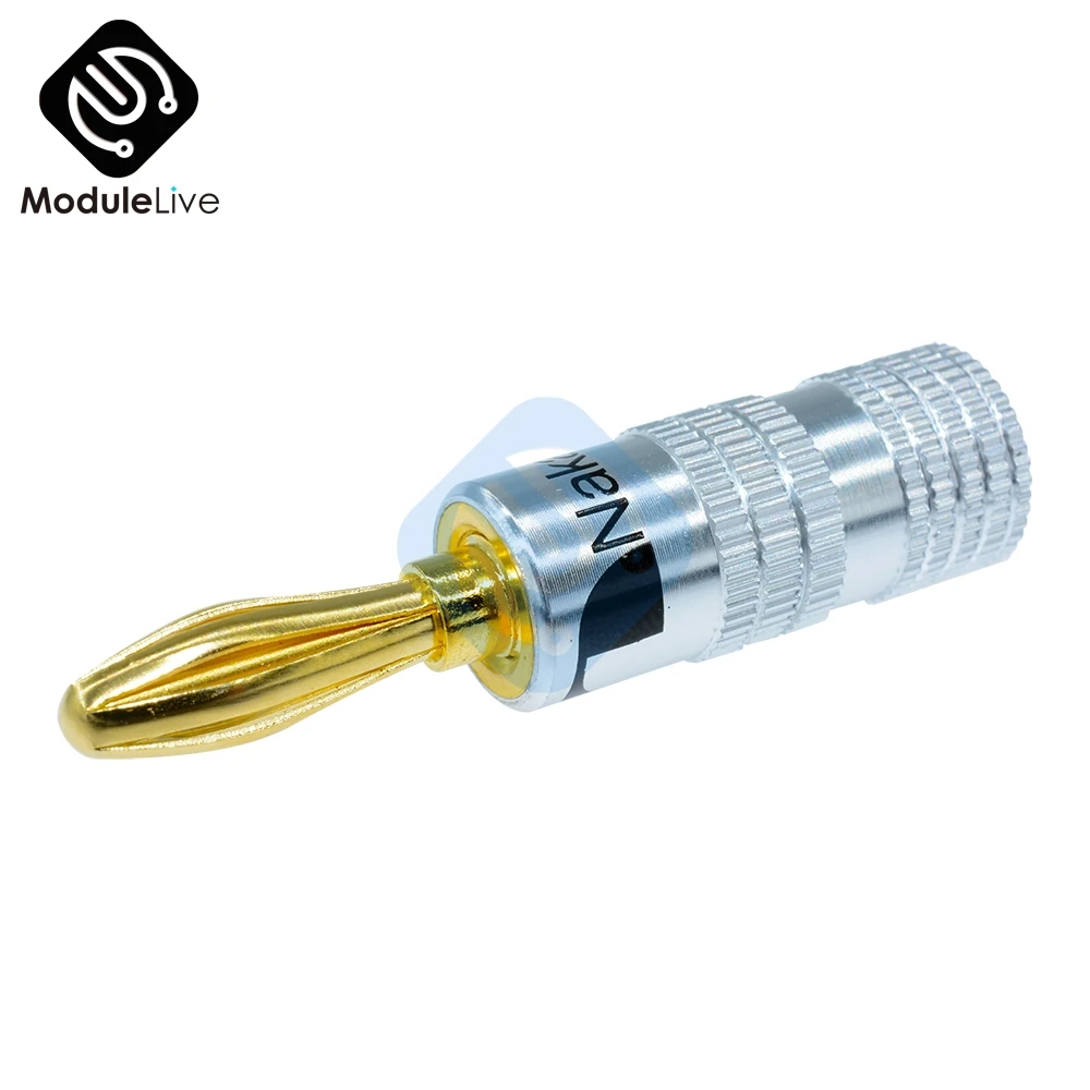Позолоченный динамик Nakamichi штекер банана из чистой меди аудиоразъем звуковой