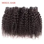 46 пряди волос MOGUL, 50 цветов, кудрявые, естественный цвет, можно окрашивать, человеческие волосы без повреждений, волнистые волосы для наращивания, 10, 12 дюймов, короткий стиль, Боб