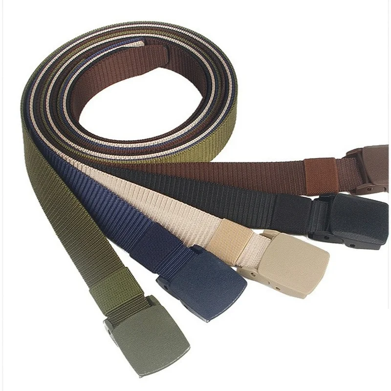 

Men's Belt Quick Drying Smooth Buckle Imitation Nylon Customized High Quality Outdoor Leisure Tactical Belt