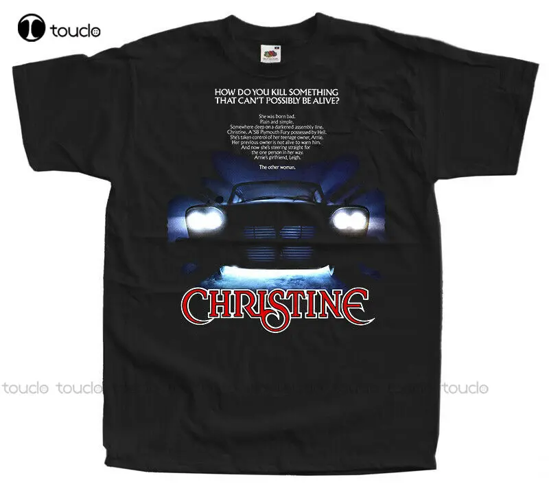 

Christine V2 John Carpenter Horror Movie Poster 1983 T-Shirt All Sizes S-5Xl Black Button Up Shirt Women Xs-5Xl