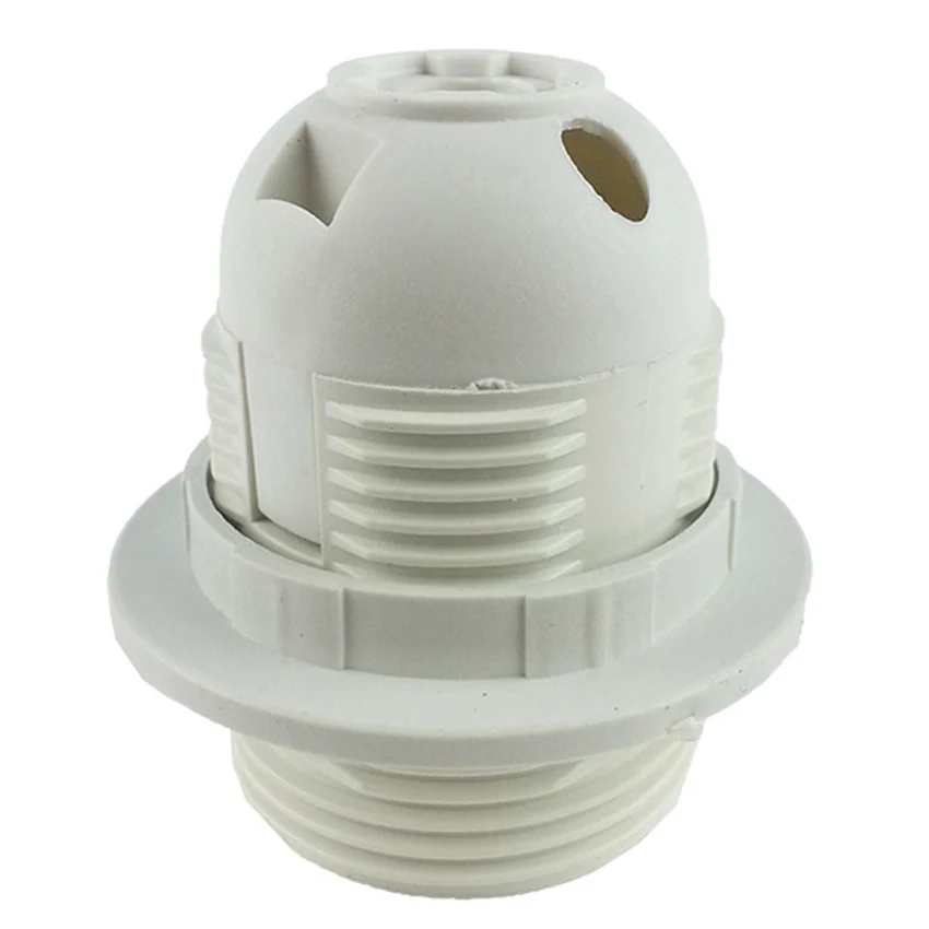 

5PCS White Black 4A Full Tooth E27 Screw Lamp Holder Energy Save Chandelier Led Bulb Head Socket Fitting Vintage Light Base 250V