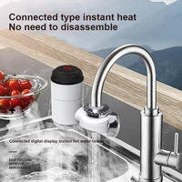 kitchen instant electric heating water faucet electric faucet hot water heater with lcd temperature display for bathroom
