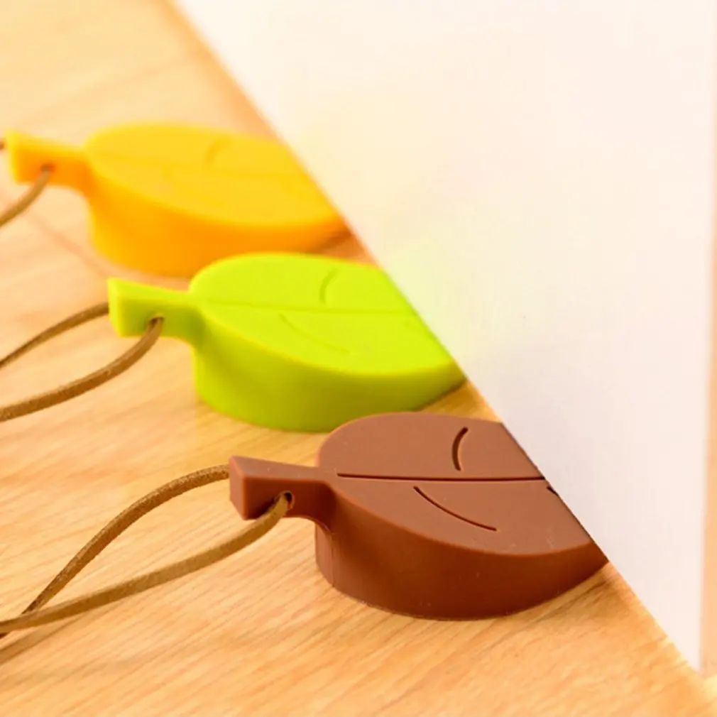 

Creative Leaves Silicone Rubber Door Stopper Door Baby Safety Wedge Finger Protector for Home Garden Office Anti-Folder Hand