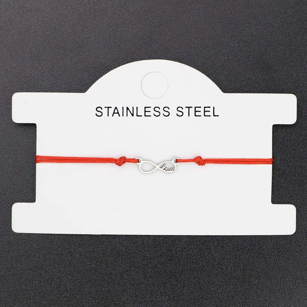 Невыцветающий мини-браслет из нержавеющей стали ручной работы черные красная