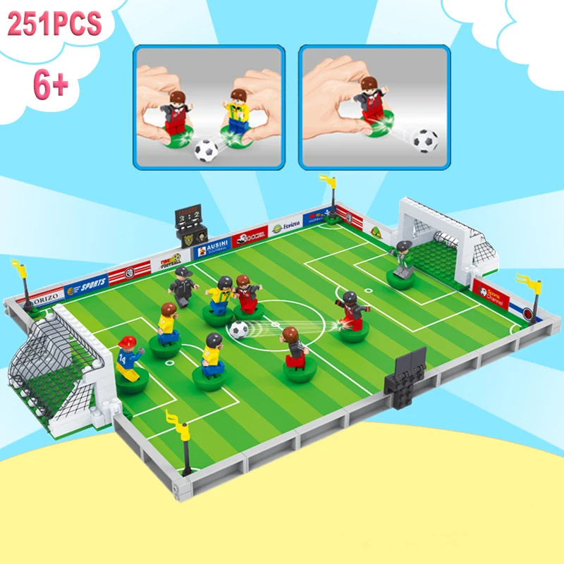 

251pcs World Cup Soccer Stadium 25590 King Of The Ball Building Blocks Sets Education Kid Toys For Children Gifts