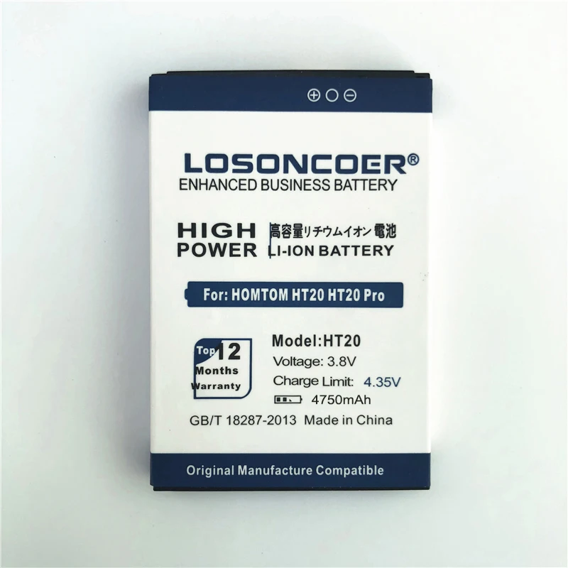 LOSONCOER 4750 мАч HT20 для HOMTOM HT20 HT20 Pro сменный литий-ионный аккумулятор для телефона аккумуляторная батарея AKKU