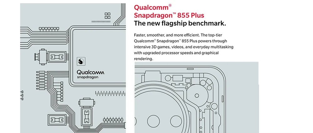 Global Firmware Oneplus 7T 8GB 128GB 256GB Mobile Phone Snapdragon 855 Plus 6.55" 48MP Triple Camera 4G Android 10.0 NFC phone