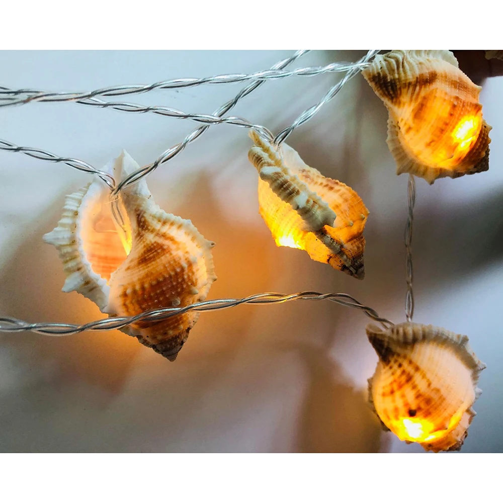 1 5 м 10 светодиодный океанская раковина свет струнной проволоки гирлянды