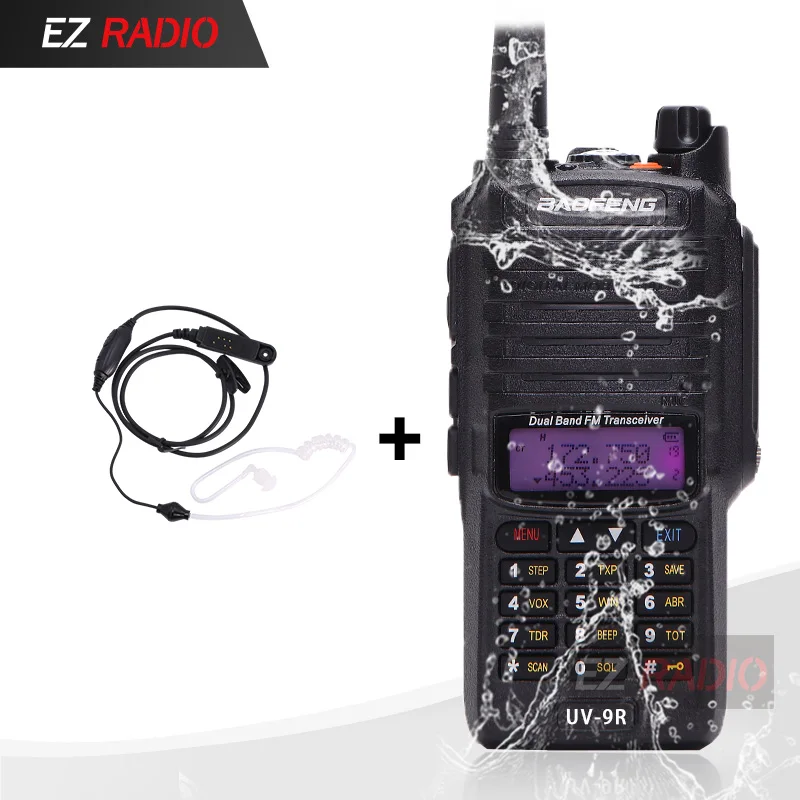 Add Acoustic Headset Baofeng 8 W радио UV-9R Водонепроницаемый IP67 Walkie Talkie 10 км Baofeng UV-XR GT-3WP UV-5S UV-5R WP Long Range радио для охоты - Цвет: Add Acoustic Headset
