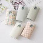 2021 хлопковые трусы 4 шт. подростковые плавки зеленый Трусы-шорты в клетку для девочек; Кружевное нижнее белье, чашечки расположены рядом, для девочек; Короткие трусы; Детское нижнее белье