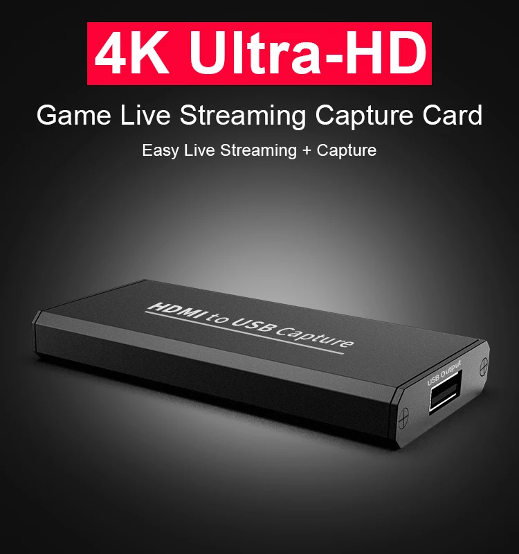 Новинка 1 шт. 4K HDMI устройство для видеозахвата 1080P HD прямая трансляция USB 2 0 карта