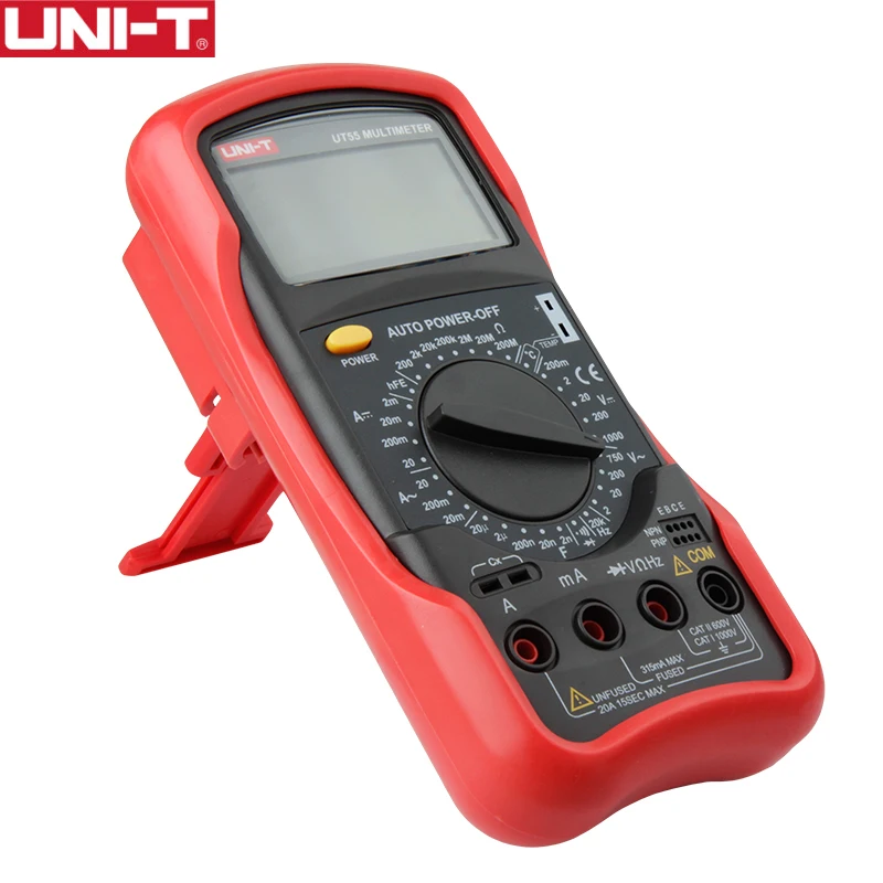 UNI-T UT55 1000V 20A DMM AC DC Вольтметр сопротивление диода температурный тест Стандартный