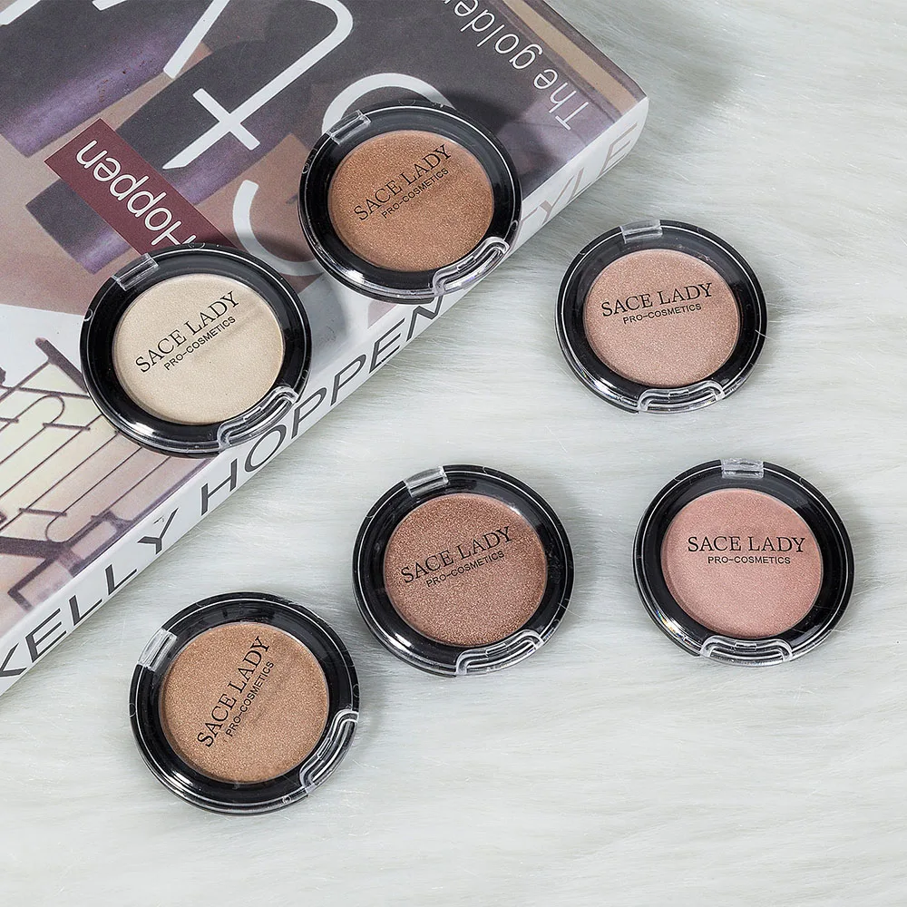 Хайлайтер пудра 6 цветов осветлитель лица макияж профессиональная блестящая