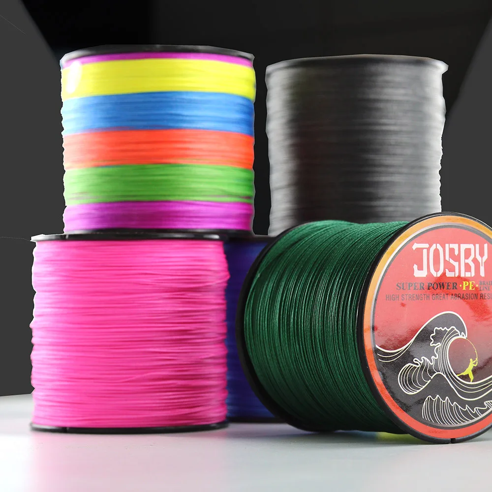JOSBY 500 м рыболовная леска для ловли нахлыстом 4 нити плетеная карпа морской