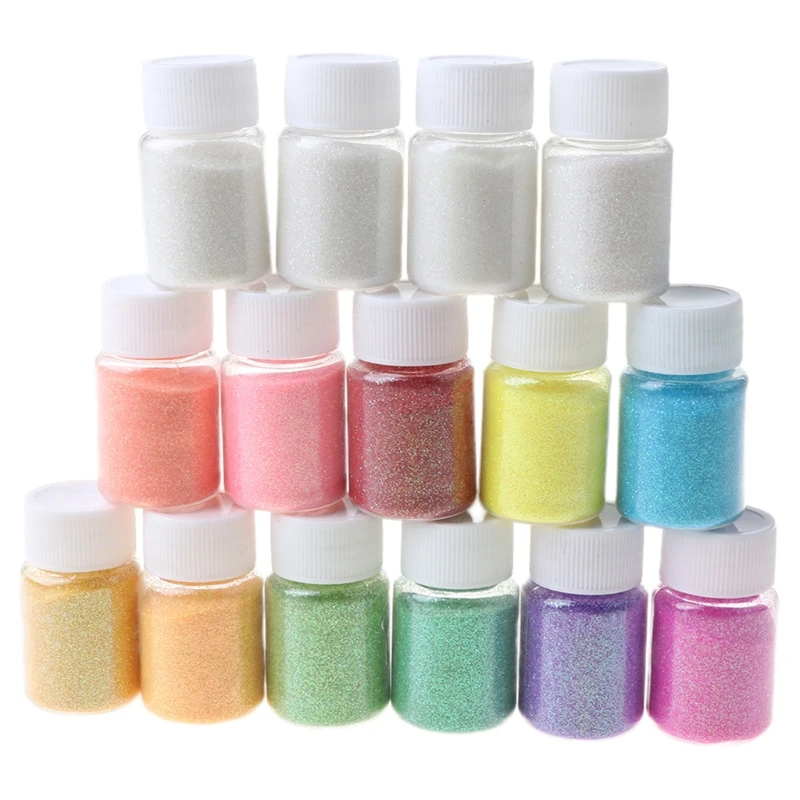 

15 Color Shiny Sequins Glitter Crystal Epoxy Filler Slime Dye Powder Pigments BX0C