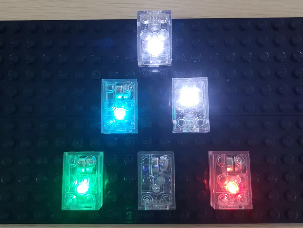 DIY led b 2x3 кирпичи для лего осветить ваш набор блоков