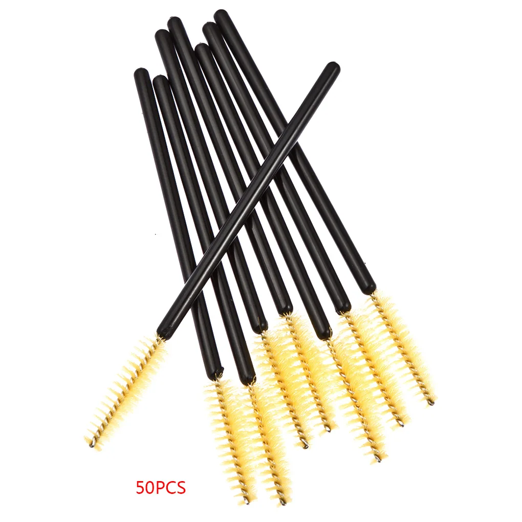 11(50PCS) 1 шт./10 шт./50 шт. одноразовые мини-кисти для ресниц, тушь для ресниц, аппликатор, палочка для макияжа, кисти для глаз, губ, косметика, кисти - Handle Color: 11(50PCS)
