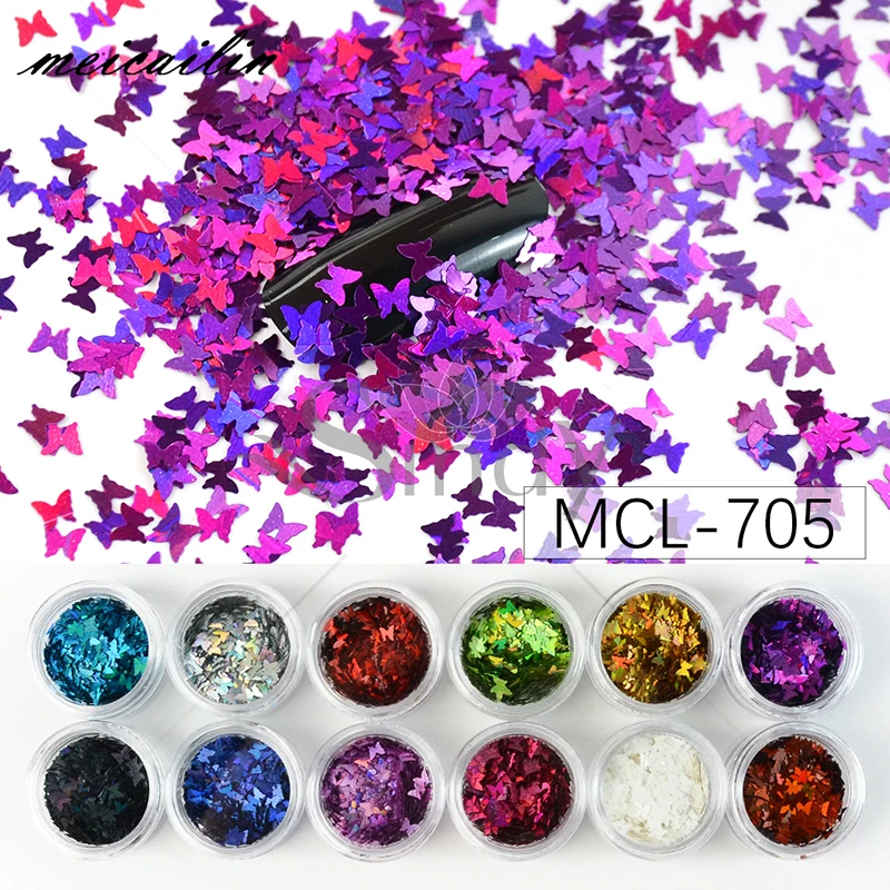 12 банок/набор ультратонкие Блестки для ногтей | Красота и здоровье