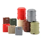 Конструктор MOC, 10 шт.лот, военный, для сборки масляного барабана, топливного бака, для солдатиков, городского пистолета, оружия, игрушки для детей X625