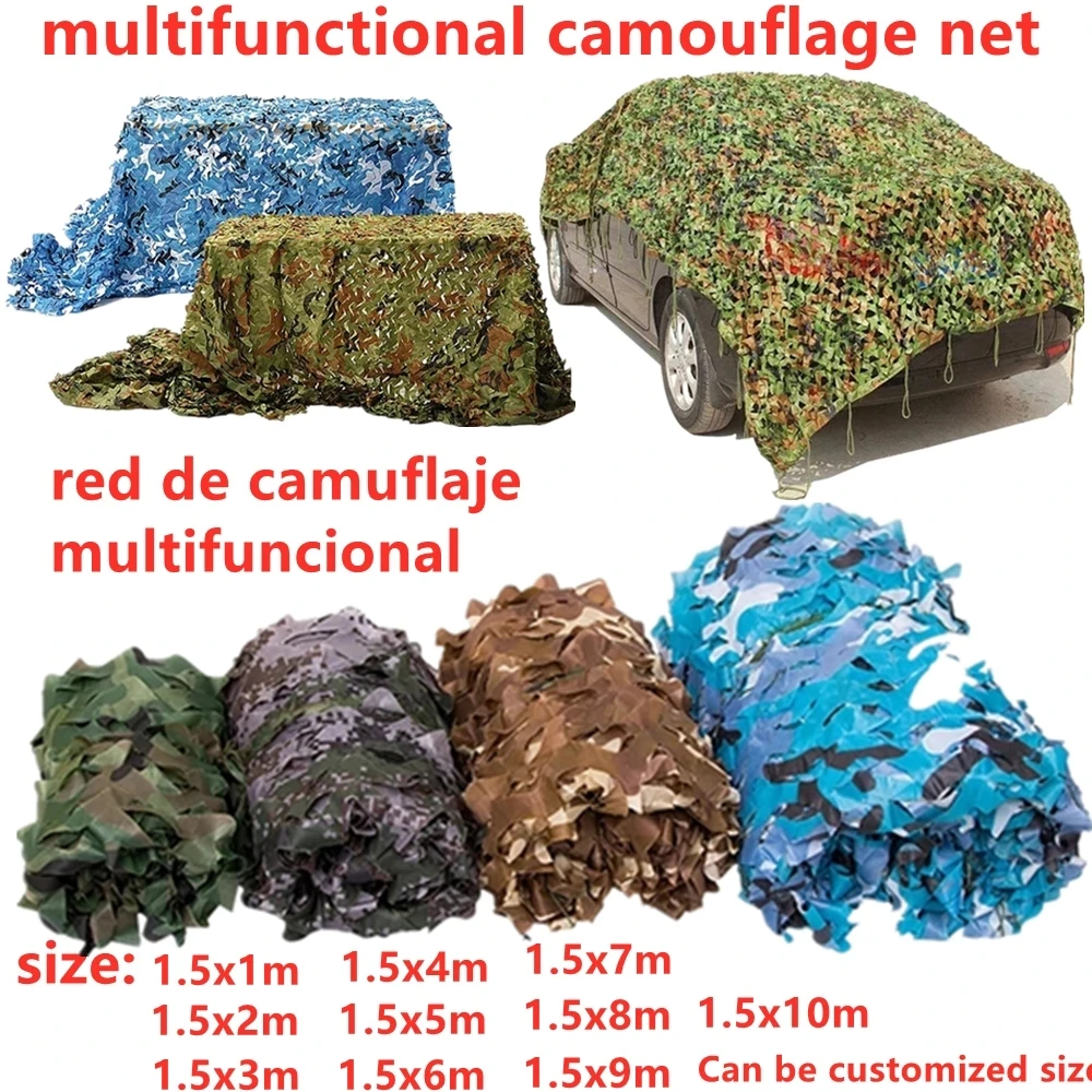 

Military Camouflage Mesh, Reinforced Garden Netting, Hidden Pergola and Sun Shelter, 2x2m, 3x3m or 5x3m
