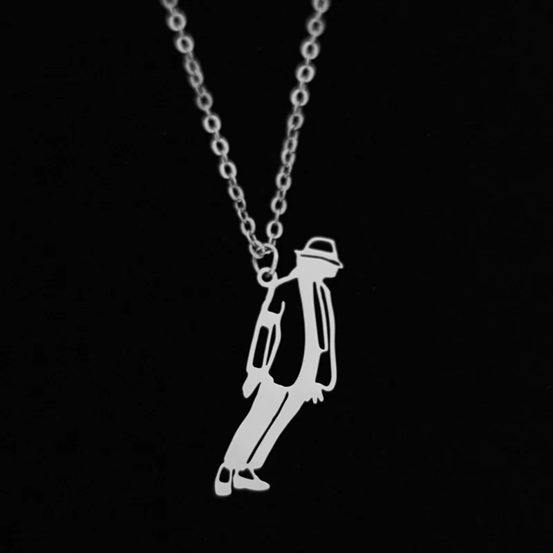 Майкл Джексон кулон ожерелье из нержавеющей стали ожерелья звеньевая цепь