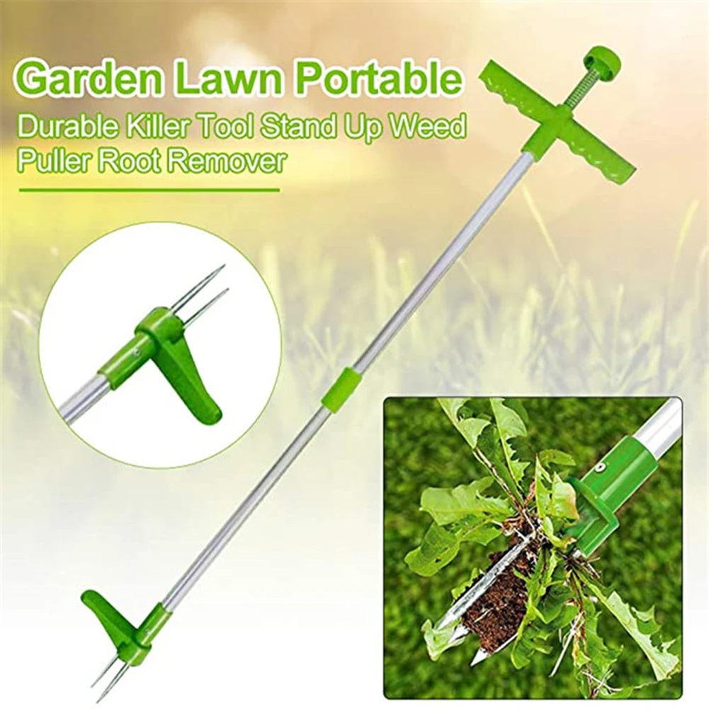 

Root Remover Outdoor Killer Tool Portable Weed Puller Claw Weeder Manual Garden Lawn Long Handled Aluminum Stand Up Lightweight
