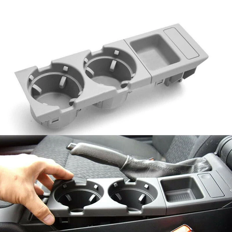 Серая внутренняя центральная консоль коробка для монет + Набор держателей чашки