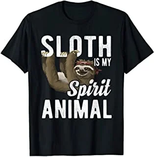 Sloth Is My Spirit Animal  Funny Hanging Sloth Gift T-Shirt the bartender is my spirit