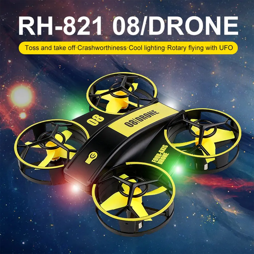 

RH821 Mini RC Drone Headless Drones Mini RC Quadrocopter One Key Land Auto Hovering 3 Batteries Helicopter Flysky Kids Toy Gift