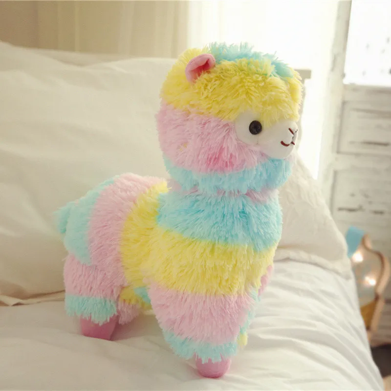 20 см мягкая хлопковая Радужная плюшевая игрушка из альпаки радужная лошадь