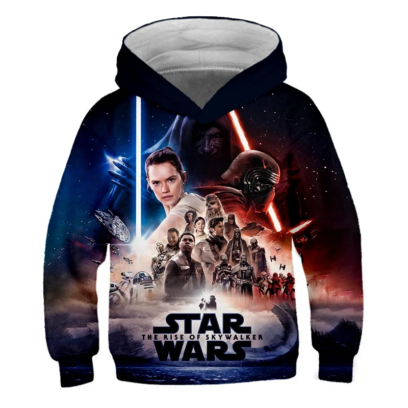 

2020 Star Wars 3D Fashion Lovely Hoodie Print Boys and girls Hoodies Sweatshirts Girls Jumpers autumn and winter Top polyester