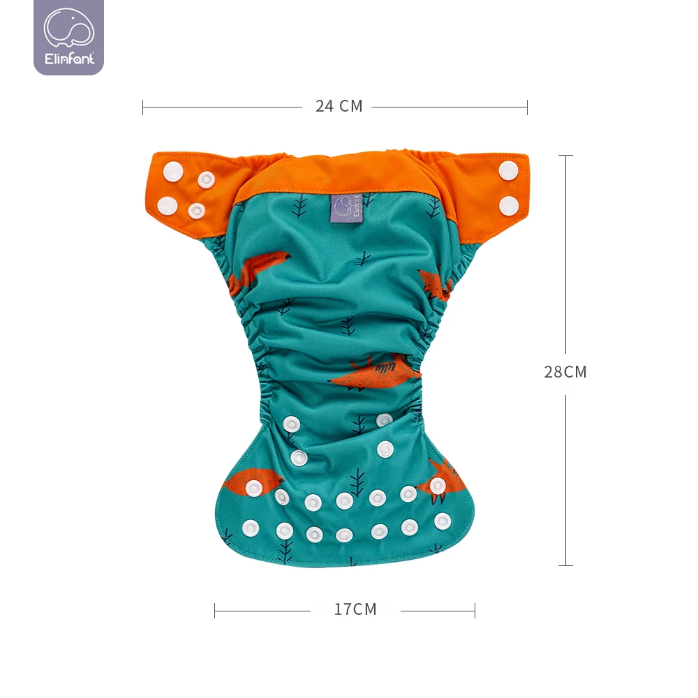 

Elinfant 4pcs set newborn size within 5kg bamboo charcoal waterproof pul eco-friendly cloth diaper ecological drop shipping