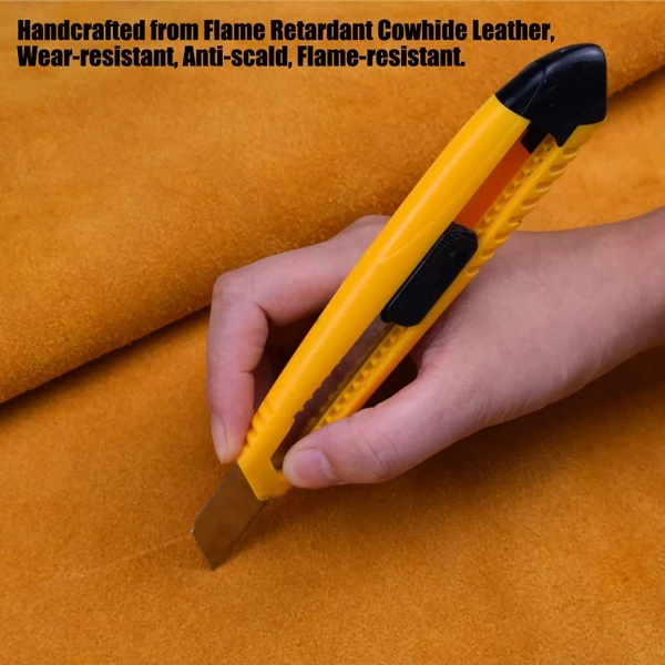 

Leather Welding Apron, Leather Welding Work Apron Heat Resistant & Flame Resistant Bib Apron, Heavy Duty Tools Shop Work Apron