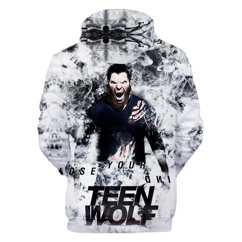 США ТВ серии Teen Wolf 3D толстовки мужчины/женщины новое поступление белый Уличная пара пальто Высококачественная Толстовка Толстовки
