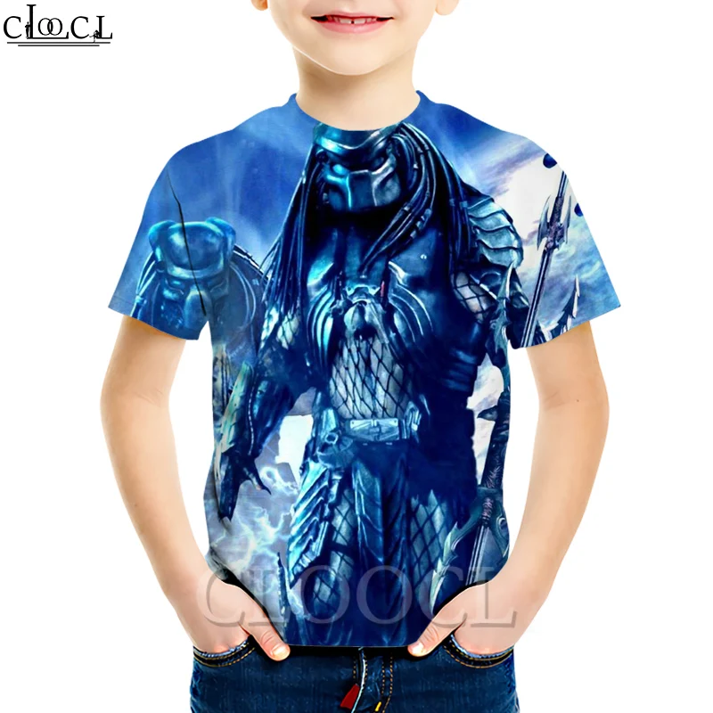 

CLOOCL Baby 4 To 13 Years Movie The Predator T Shirt Boy Girl 3D Print Short Sleeve Clothing Teens Fashion Tops
