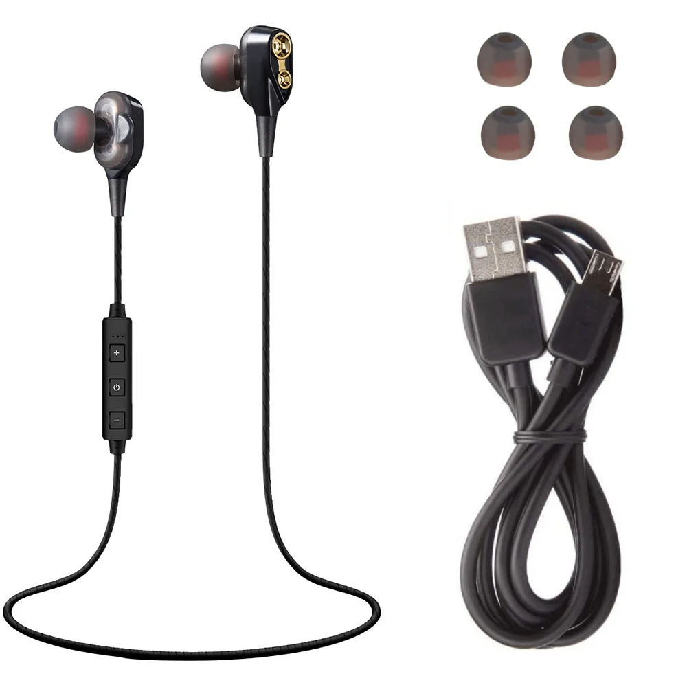Black Bluetooth 5,0 наушники с микрофоном для iPhone huawei Bluetooth гарнитура спортивные стереонаушники для мобильного телефона - Цвет: Black