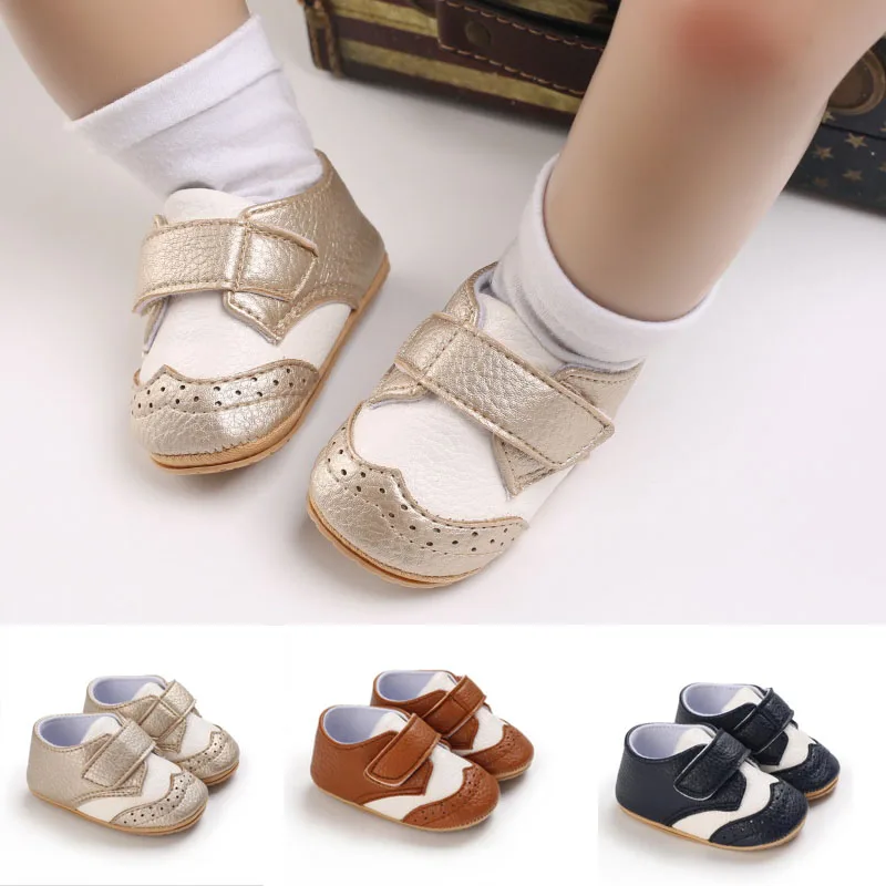 

Обувь для маленьких мальчиков, кожаная нескользящая обувь на мягкой подошве для малышей, обувь для первых шагов, пинетки для новорожденных