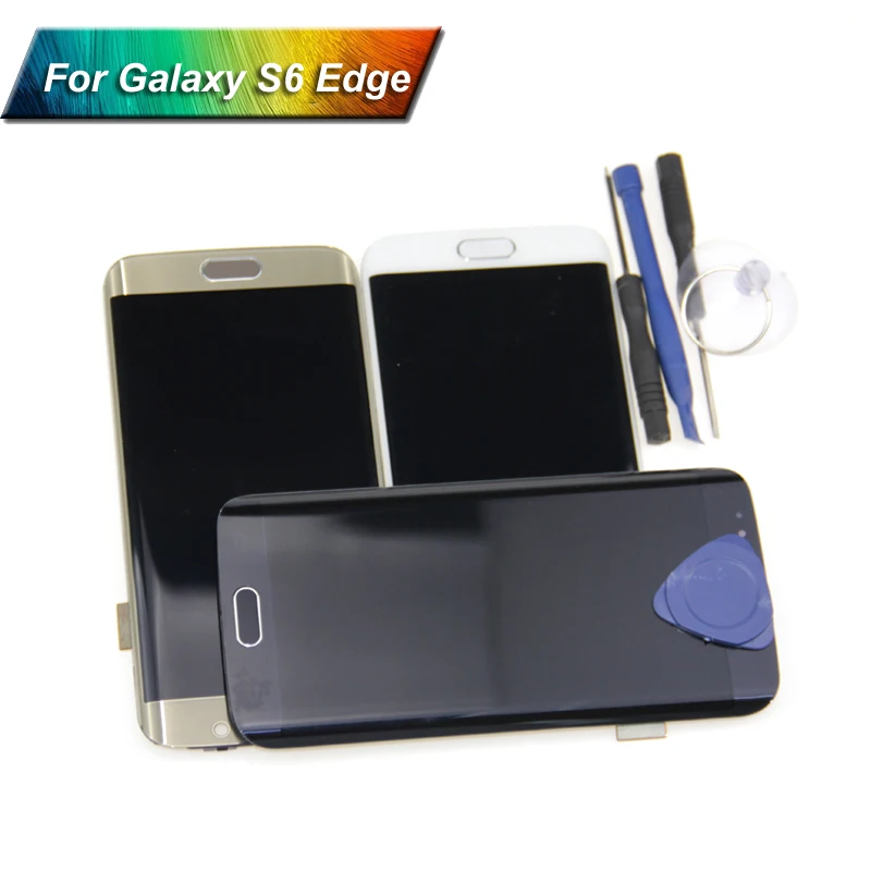 Высокое качество ЖК дисплей для Samsung Galaxy S6 Edge G925 G925F + сенсорный экран дигитайзер