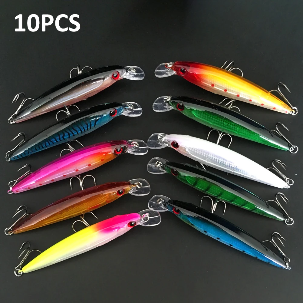 10 шт. лазерный ДАЛЬНОБОЙНЫЙ поддельная приманка с крючком в виде рыбки