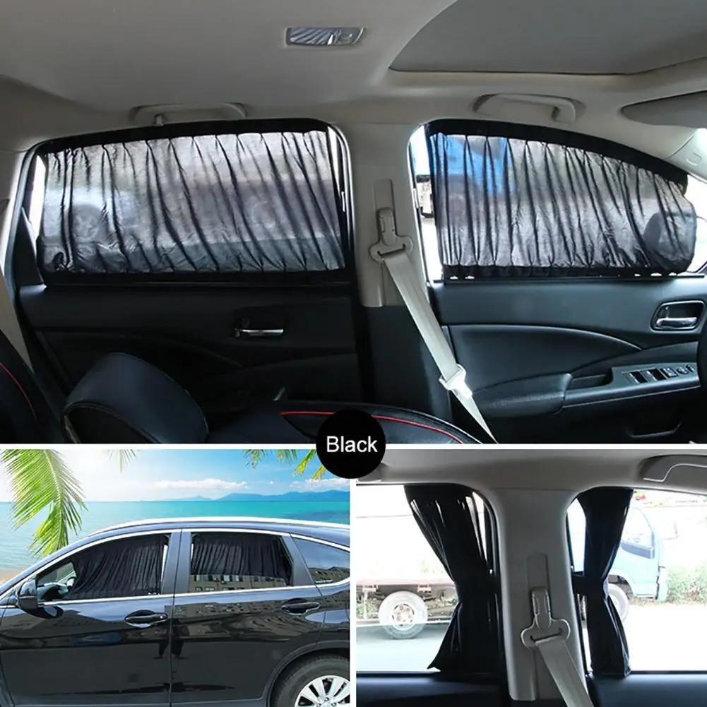 

Universal Car Side Window Sun Shade Curtains Auto Windows Curtain Drape With Other Accessories For Car Styling Accessories