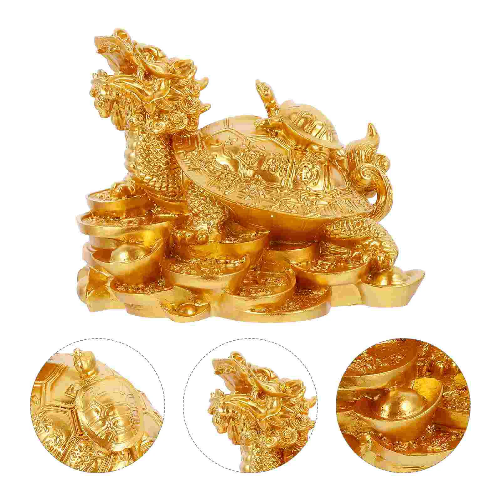 

1 шт., скульптура дракона, черепаха, Дракон из смолы, черепаха, декор фэн-шуй