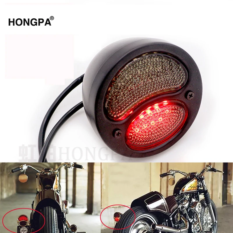 Хромированный красный мотоциклетный светодиодный задний светильник для Harley Chopper