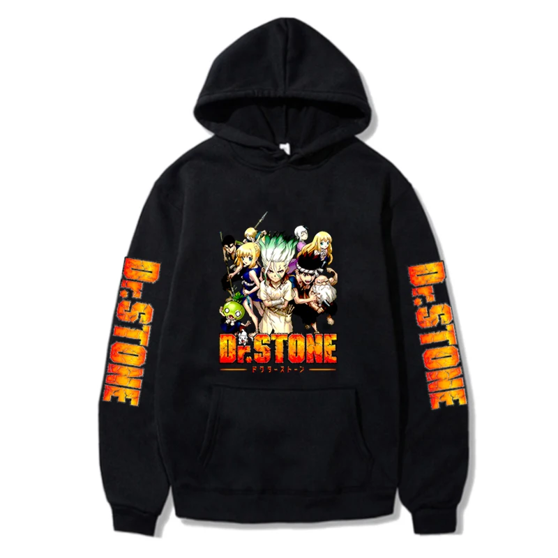 

Manga Pattern Sweatshirts Dr Stone Ishigami Senkuu Printed Pullover Anime Hoodies Harajuku Women Oversized Top Clothes Unisex