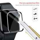 Закаленное 3d-стекло с изогнутыми краями для Apple Watch Series 3 2 1 3842 мм, Защитная пленка для экрана iWatch 456, 40 мм, 44 мм, полная проклейка