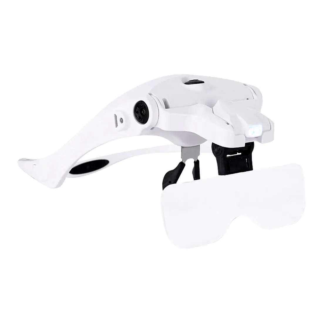 

Glasses Magnifier Glass 1.0X 1.5X 2.0X 2.5X 3.5X Adjustable 5 Lens Loupe LED Headband Magnifier Eyewear Lens with LED Light