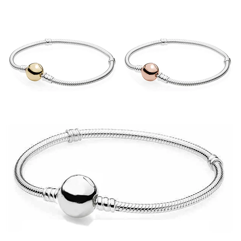 

Summer Fashion Jewelry Gifts For Women 925 Sterling Silver Bangle Joyas DIY Designer Charm Fit Original Pandora Beads Bracelets