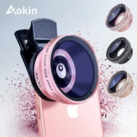 aokin camera lens kit 0 45x super wide angle lens with 12 5x macro lens for iphone samsung galaxy mobile phone lens