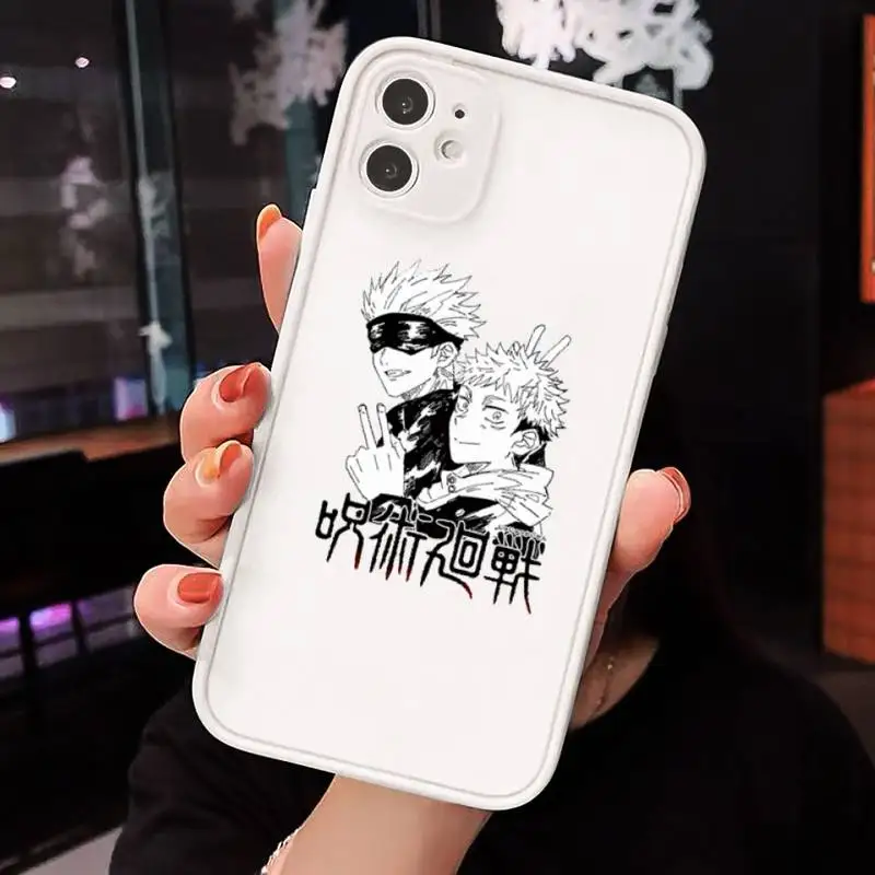 

Jujutsu Kaisen Japan anime Phone Cases matte transparent For iphone 7 8 11 12 plus mini x xs xr pro max cover